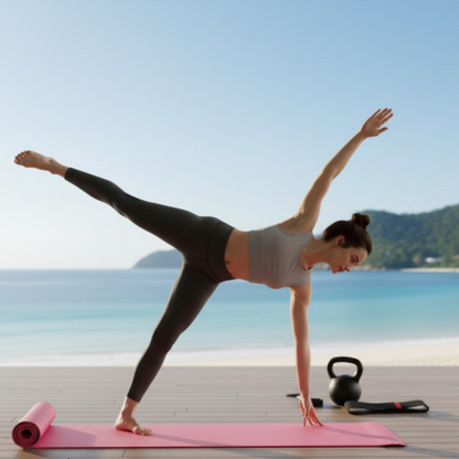 Yoga Mat Eco Friendly for Fitness Gym Non Slip Exercise Mat 180x60cm