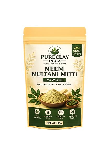 Neem Multani Mitti Powder | Natural Face Pack for Acne, Oil Control & Skin | 100g