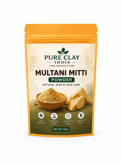 Multani Mitti Combo Pack (Original, Neem & Rose) Face Pack Powder for Skin & Hair Care | 100% Natural | Chemical Free | 100g Each (Pack of 3)