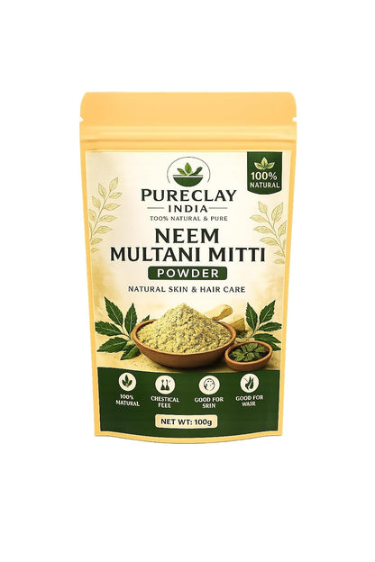 Multani Mitti Combo Pack (Original, Neem & Rose) Face Pack Powder for Skin & Hair Care | 100% Natural | Chemical Free | 100g Each (Pack of 3)