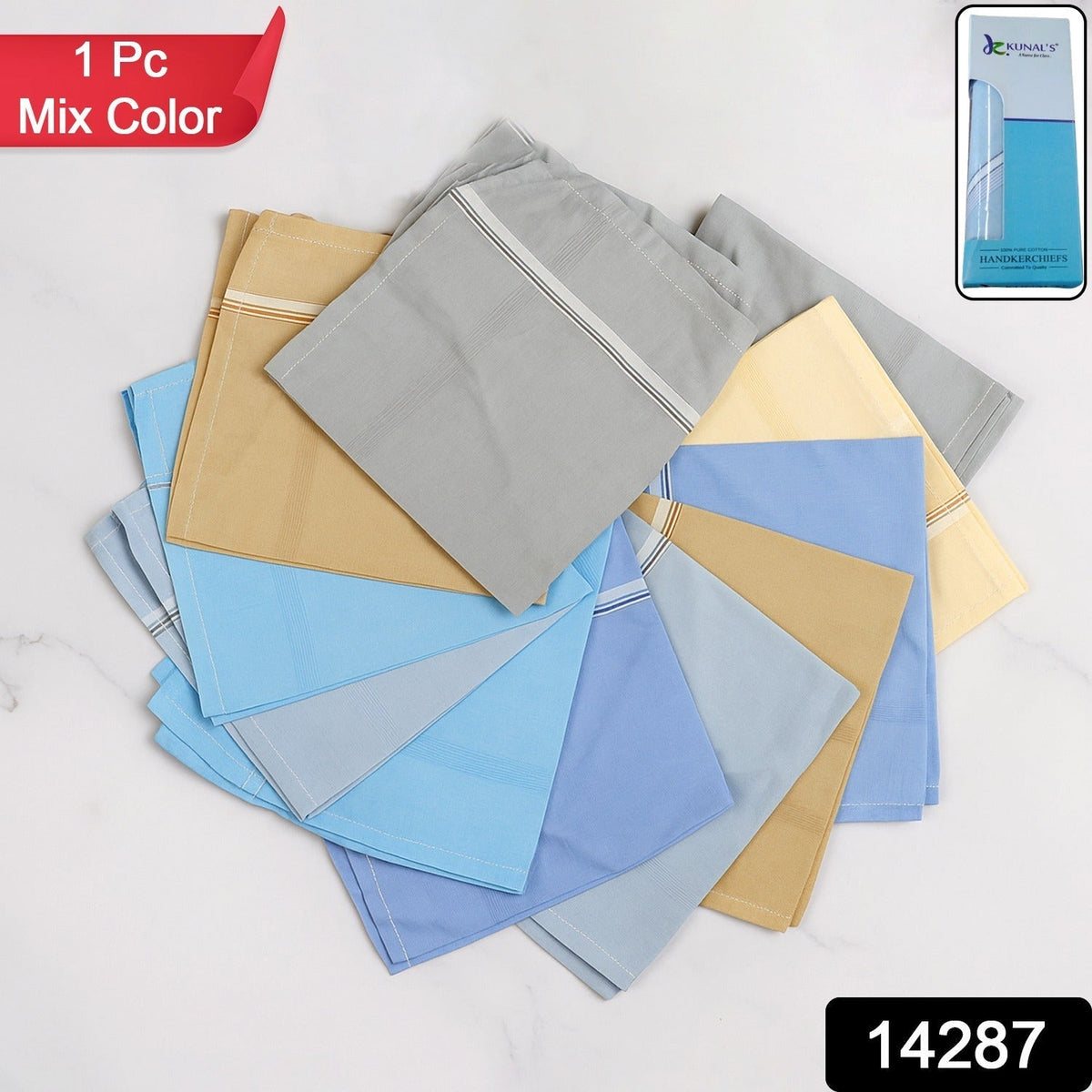 Premium Quality Soft Cotton Men’s Handkerchief (40x40 cm / 1 Pc)